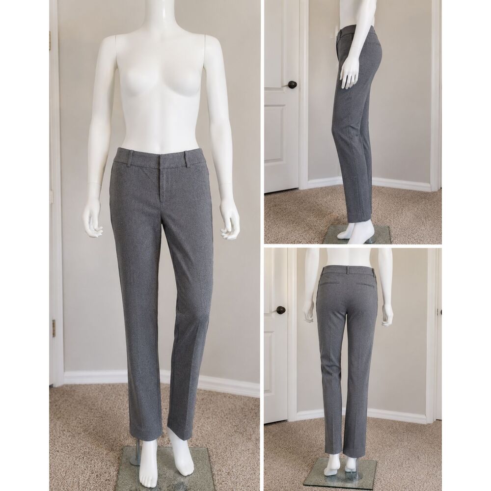 A New Day Women’s Gray Stretch Dress Pants Size 6 Straight Leg Career Work